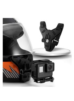 Buy Motorcycle Helmet Chin Strap Mount for GoPro Hero 9/ 8/ 7/ 6 /5 Black, Session 4, Hero 3, DJI Osmo Action, Insta 360 ONER, AKASO/ Campark/ YI and More in UAE