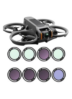 اشتري Lens Filter, Filter Set Fit for DJI Avata 2 Drone, Waterproof, Anti-Whiteout, UV-Blocking (UV+CPL+ND8 16 32 64+Night+Star), for Removing Glare from Bright Daylight في السعودية