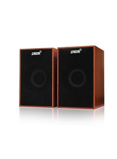 Buy Computer Speakers,Wired USB Powered Stereo Wooden Speakers,3.5mm Aux Input for Phone Tablets Desktop Laptop in Saudi Arabia
