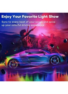 Buy LED Strip Lights for Car, Ultra Bright Music Sync, Smart App Control Multicolor, Sound Activated Under Dash USB Port LED Car Lights for Car,Truck, SUV, Jeep - KHF-7077 in Egypt