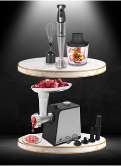 Buy Set of 1700W Stainless Steel Electric Meat Grinder and 850W Multi-Functional Portable Electric Blender with 500ml Capacity in Saudi Arabia