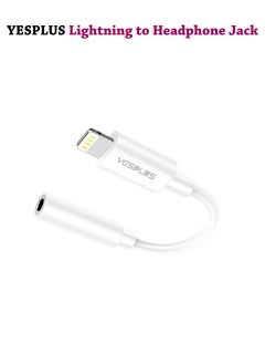 Buy YESPLUS - YS-1406 Lightning Adapter with 3.5mm Headphone Jack - White in Saudi Arabia