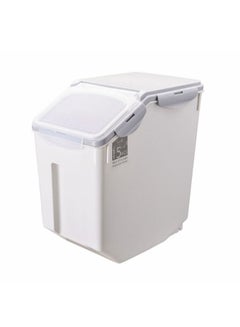 Buy Household Kitchen Waterproof and Moisture Proof Plastic Sealed Storage Box Rice Flour and Other Grain Storage Tanks Rice Bucket 15kg in UAE