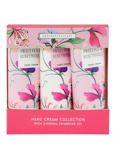 Buy Heathcote & Ivory Sweet Pea & Honey Suckle Hand & Nail Cream Collection x3 30ml in UAE