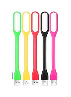 اشتري Combo of 5 Flexible Portable Bendable Lamp Mini USB LED Lights USB Light for Power Bank في الامارات