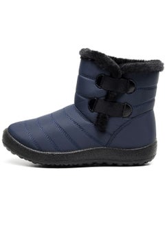 Buy Ankle Boots Thermal Waterproof Cotton Boots Blue in UAE