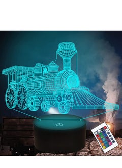 اشتري Train 3D Gifts Lamp  Attivolife Illusion Hologram Multicolor Night Light with Timer Remote Control 16 Colors Changing  Kids Bedroom Decor Novelty Birthday Christmas Present في الامارات