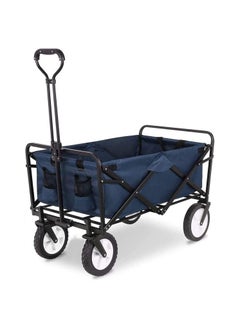 Buy Collapsible Folding Outdoor Utility Wagon-Dark blue in Saudi Arabia