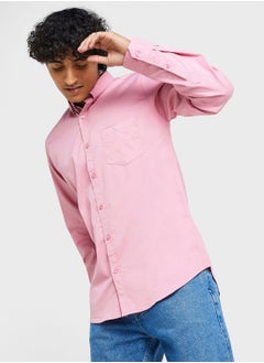 اشتري Cotton-Elastane Casual Single Pocket Shirt في السعودية