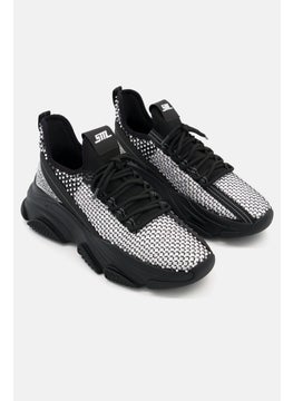 Buy Women Phantom Embellished Lace Up Casual Shoes, Black in Saudi Arabia