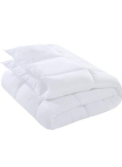 Buy Duvet Insert Quilted Plain Cotton White 150 x 200cm in UAE