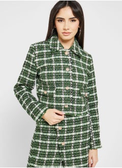 اشتري Checked Pocket Detail Jacket في السعودية