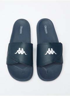 Buy Men's Embossed Slip-On Slides in Saudi Arabia