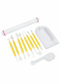 Buy Fondant Cake Decorating Tool, Sugarcraft Icing Cake Making Set, Smoother Fondant Cutter Embosser Icing Smoother Rolling Pin Modeling Tool Kit Set Flower Fondant Cake Sugarcraft Decorating Kit(11 Pcs) in Saudi Arabia