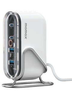 اشتري UM53 1-Charger Flow 4-Port [80W] Fast Desktop Charger [GaN Tech] 2x USB-C PD 3.0 + 2x USB QC 3.0 Charging compatible with Macbook Laptop Smartphone Tablet - White في الامارات