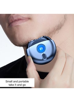 Buy Sharpdo Men's Electric Portable Travel Shaver, Mini Pocket Size Razors for Men, 360 Degree Floating Face Cordless Micro Rechargeable Beard Trimmers Shaving Machine, Waterproof in Saudi Arabia