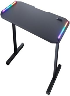 Buy COUGAR DEIMUS 120 GAMING DESK, DUAL-SIDED RGB, I/O PORTS, CABLE TRAY, ANTI-SCRATCH FROSTED SURFACE - BLACK in UAE