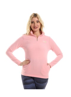 اشتري Side Pockets Long Sleeves Women Sweater - Rose في مصر