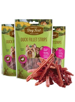 اشتري Duck Fillet Strips Soft Handcrafted Treats For Small And Mini Dogs 3X55g في الامارات