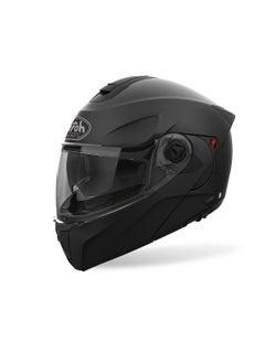 Buy Mototopgun Airoh Mirror Helmet Matt Black L in UAE