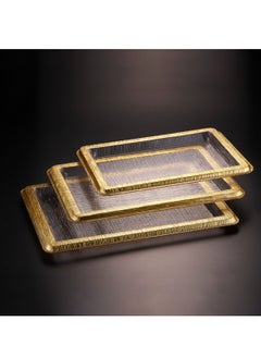 اشتري Acrylic Bark Golden Tray 60 cm في الامارات