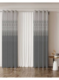 Buy Ready-Made Printed Curtain ( Two Pieces Grommet) 275x270x275 in Egypt