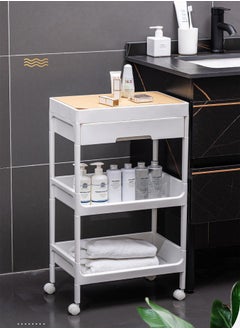 Buy 3 Layers Kitchen and Bedroom Storage Rack and Drawer with Wheels in UAE