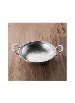 Buy New Stainless Steel Flat Bottomed Dry Pan in UAE