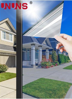 Buy PVC Window Film Sticker,One-Way Privacy Mirror Reflective Film,Heat Control Window Film,Sun Blocking Anti UV Reflective Window Tint For Home,60x200cm in Saudi Arabia