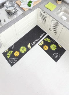 اشتري Kitchen Floor Mats 2pcs Waterproof Non slip Anti Fatigue Kitchen Rugs Washable Durable Standing Sink Rug Kitchen Runner Rug Floor Mat Set for Home Office Laundry Room 40x60cm+40x120cm في السعودية