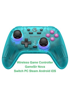 اشتري Wireless Gamepad GameSir Nova NS Bluetooth Game Controller for Switch, PC, Steam, Android, iOS with Hall Effect Trigger, Turbo, Rumble Vibration Green في السعودية