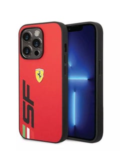 اشتري Ferrari Pu Leather Case With Printed Big Sf Logo For Iphone 14 Pro Max Red في الامارات