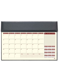 Buy FIS 2024 Year Planner with Vinyl Desk Blotter and Bonded Leather Flap English / French, Black - FSDKVIBLEF24BK in UAE