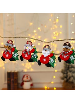 Buy 4 Pack Plush Christmas Tree Ornaments Santa, Snowman, and Reindeer Designs Christmas Tree Decoration for Christmas Tree Hanging Party Ornaments in UAE