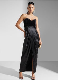 Buy Bandeau Draped Maxi Dress in Saudi Arabia