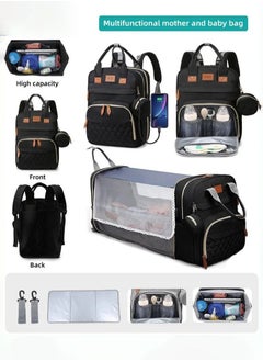 اشتري Baby Diaper Bag Backpack, Multifunction Diapers Changing Station for Boys Girls Outdoor and Travel, Infant Shower Gifts, Large Capacity, 900d Oxford, USB Port في السعودية