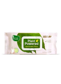 اشتري Natural Care Baby Wipes I 100% Plant Made Fabric From Forest Land Fresh + Cleanse (With Cucumber) Wet Wipes For Baby I Cotton Cloth Like Bigger Sheets ; 60 Pcs في الامارات