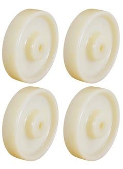 اشتري Pack Of 4 Nylon Wheel Round Type 34038 [38Mm] Made In Taiwan Pulley Sliding Gate Wheel Rigid Caster Heavy Duty Wheel في الامارات