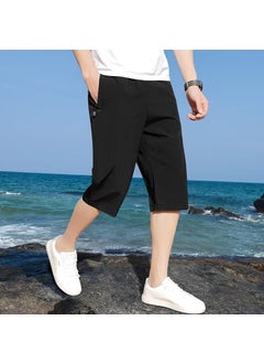 Buy Summer Ice Silk Mens Breathable Quick-Dry ShortsBlack Black in Saudi Arabia