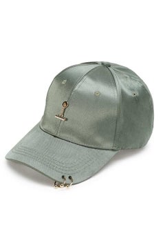 Buy Metal Detail Satin Baseball Cap in UAE