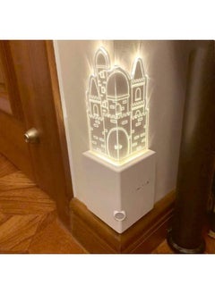 Buy 3D Castle Acrylic Corner Motion Detector Flat Wall Night Light in UAE