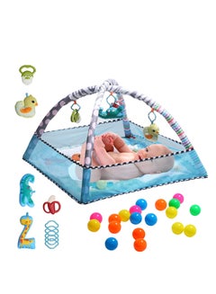 Buy Baby Gym Play Mat, Deluxe Gym for Newborn Tummy Time Activity Gym-Baby Activity Gym and Ball Pit for Sensory Exploration and Motor Skill Development, for Newborns, Babies,Toddlers Included Ball in Saudi Arabia