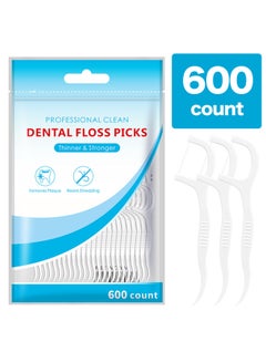 Buy 600-pcs dental floss toothpick,teeth stick,tooth picks,floss picks,teeth cleaning，family size (600 picks) in Saudi Arabia