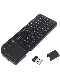 Buy Handheld 2.4G Wireless Keyboard Touchpad Mouse for PC Notebook Smart TV Black in Saudi Arabia