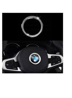 اشتري Steering Wheel Diamond-Encrusted Decoration Standard Car Interior Logo Caps for BMW Accessories Decorations Series X3 X5 E30 E36 E34 E39 F30 F34 F36 F15 G01 G30 G31 في السعودية