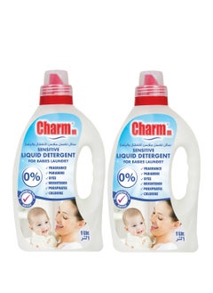 Buy Charmm Sensitive Laundry Liquid for Babies Laundry 1L Pack of 2 in UAE