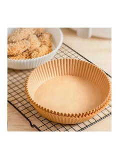 اشتري 50 PCS Air Fryer Disposable Paper Liner Non-stick Disposable Air Fryer Liners Baking Paper for Air Fryer Oil-proof Water-proof Parchment for Baking Roasting Microwave في مصر