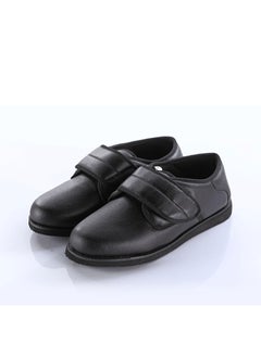 Buy Medical shoes for diabetics and swollen feet, high-quality leather - size 37, black, modern, for adults of both sexes in Saudi Arabia