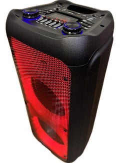 Buy PartyBox 8" Dual Platinum Portable Bluetooth Speaker Disco Light USB,Mic,Remote Control in Egypt