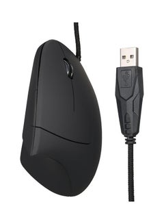 اشتري ماوس عمودي ضوئي بمنفذ USB لون أسود في السعودية